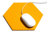 Hexagon Mouse Pads in 5mm Thick Virgin Merino Wool Felt