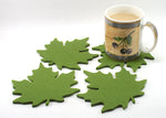 Maple Leaf Wool Felt Coasters 5mm Thick