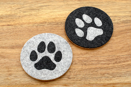 Cork Backed Wool Felt Coasters