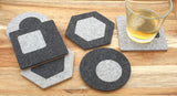 Mid Century Modern Cork Backed Felt Coasters