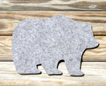 wool felt coasters bear