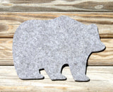 wool felt coasters bear