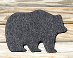 wool felt coasters bear