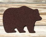 wool felt coasters bear