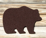 wool felt coasters bear