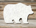 wool felt coasters bear