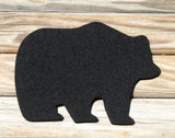 wool felt coasters bear