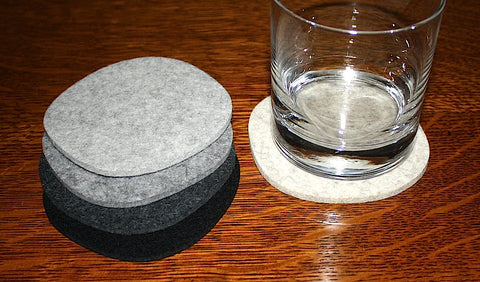 Cobblestones III Wool Felt Coasters 5mm Thick