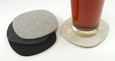 Cobblestones II Wool Felt Coasters 5mm Thick