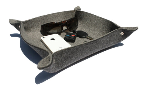 Square Valet Tray in 5mm Thick Virgin Merino Wool Felt