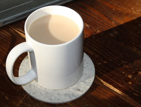 Large 4.5" Round Wool Felt Coasters 5mm Thick