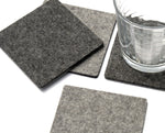 square wool felt coasters