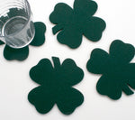 Shamrock Wool Felt Coasters 5mm Thick