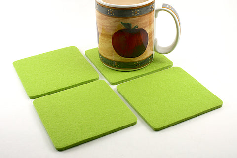 Elegant Cut Square Wool Felt Coasters 5mm Thick