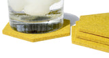 4" Hexagon Wool Felt Coasters 5mm Thick