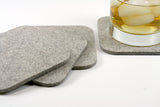 Traditional Square Wool Felt Coasters 5mm Thick