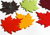 Maple Leaf Wool Felt Coasters 5mm Thick